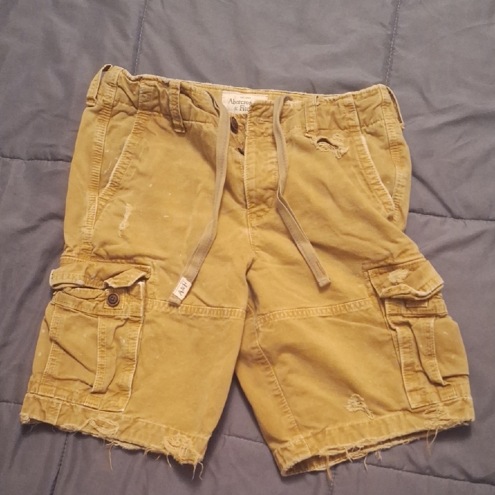 Abercrombie & Fitch Khaki Cargo Shorts for Men
